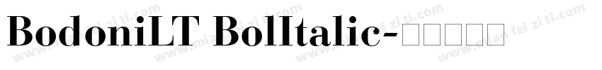 BodoniLT BolItalic字体转换
